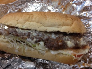 The beef chimi in all its Dominican glory.